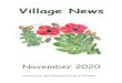 Village News · 2020. 10. 28. · Village News November 2020 ... poverty. Droughts, floods, war, unemployment will mean that many children will face Christmas this year with no chance