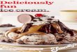 Deliciously fun ice cream.NEW Hunka Chunka PB Fudge® Lava Cake 7.99 Chocolate cake ﬁ lled with peanut butter, framed by 3 scoops of Hunka Chunka PB Fudge® ice cream, topped with