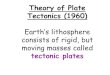 Theory of Plate Tectonics (1960)williamsee.weebly.com/uploads/2/1/7/5/21759218/plate... · 2019. 10. 25. · Theory of Plate Tectonics (1960) Earth’s lithosphere consists of rigid,