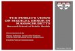 THE PUBLIC’S VIEWS ON MEDICAL ERROR IN ......2 THE PUBLIC’S VIEWS ON MEDICAL ERROR IN MASSACHUSETTS Introduction This year marks the twentieth anniversary of the tragic death of