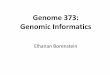 Genome 373: Genomic Informatics - Borenstein Labelbo.gs.washington.edu/courses/GS_373_17_sp/slides/1A...Quiz Section •Cecilia Noecker (TA) will review additional topics including