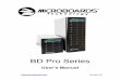 BD Pro Series - Microboards Technology · 2015. 9. 15. · The functions for these buttons are shown in Table 1-1. Control Name Function Up Scroll up through the menu or list. Down
