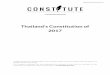 Thailand's Constitution of 2017...constituteproject.org PDF generated: 29 Jan 2019, 23:15 Thailand 2017 Page 3 • Source of constitutional authority Preamble • Motives for writing