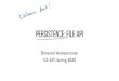 PERSISTENCE: FILE APIpages.cs.wisc.edu/~shivaram/cs537-sp20-notes/file-api/cs537-file-ap… · File API (attempt 1) read(int inode, void *buf, size_t nbyte) write(int inode, void