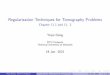 Regularization Techniques for Tomography Problemspcha/HDtomo/SC/Week3Day1Part1_noise.pdf · Chapter 11.1 and 11. 2 Yiqiu Dong DTU Compute Technical University of Denmark 18 Jan. 2021