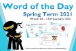 Word of the Day · 2021. 1. 15. · Grasshopper Word of the Day Word of the Day: remind Definition: (verb) If someone reminds you of a fact or event that you already know about, they
