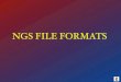 NGS File Formats · 2020. 12. 18. · ALIGNMENT FILE FORMATS SAM FORMAT The SAM Format (Sequence Alignment/Map) is a text format for storing sequence alignment data in a series of