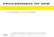 PROCEEDINGS OF SPIE · PROCEEDINGS OF SPIE Volume 8886 Proceedings of SPIE 0277-786X, V. 8886 SPIE is an international society advancing an interdisciplinary approach to the science