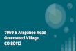 CO 80112 Greenwood Village, 7969 E Arapahoe Road€¦ · Generated by Arapahoe County's Arapa MAP Map Location v 1.0 mi 0.18 0.0225 0.045 Syracuse Way Arapahoe Rd E_Euclid Ave 7771