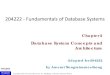 204222 - Fundamentals of Database Systems · 2017. 1. 6. · 204222 - Fundamentals of Database Systems Chapter 2 Database System Concepts and Architecture. Adapted for 204222 . 