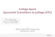 College Spark Successful Transitions to College (STC)...College Spark Successful Transitions to College (STC) ___ Winter Network Convening February 6, 2016 1 Wifi: Campus Visitor Username: