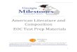 American Literature and Composition EOC Test Prep Materialsdeca.dekalb.k12.ga.us/Downloads/Am Lit practice test.pdfAmerican Literature and Composition EOC Test Prep Materials For the