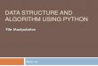 Data Structure and Algorithm using Pythonpeter-lo.com/Teaching/AMA-Python/Lecture6.pdf · Data Structure and Algorithm using Python @ Peter Lo 2020 Parameter Meaning csv.QUOTE_MINIMAL