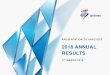 2018 ANNUAL RESULTS - Jardines 2018 Annual Results 2 Jardine Matheson Group at 31st December 2018 Group