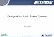 Design of an Audio Power System · 2014. 10. 15. · for 85 W peak demonstrated. Typical average switching frequency at distinct load points. 0.1 1 10 100 1000 0.01 0.1 1 10 100
