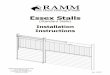 Essex-Standard Instructions 11-6-17Essex Stalls Installation Instructions Rev. 11/6/17 RAMM Horse Fencing and Stalls 13150 Airport Hwy. Swanton, OH 43558-9615 1-800-434-8456 (Standard