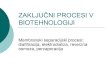 ZAKLJUČNI PROCESI V BIOTEHNOLOGIJI - Študentski.net · 2019. 3. 20. · osmoza, pervaporacija . Membranski separacijski procesi v biotehnologiji proces uporaba mikrofiltracija (0,05