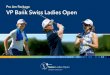 Pro Am Package VP Bank Swiss Ladies Open · VENUE Golfpark Holzhäusern, Zugersee Course FLIGHTS 1 LET Tour Professional und 3 Amateure SPIELFORM 18 Loch Strokeplay, 4 ball 2 best