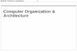 Computer Organization & Architecture · 2021. 1. 7. · Register Transfer & -operations 3 Organization & Architecture • Architecture: Computer Architecture refers to those attributes