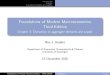 Foundations of Modern Macroeconomics Third Edition · 2016. 12. 16. · AEH and stability Building block: Investment Capital accumulation and stability Graphical stability analysis