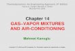 Chapter 14 GAS VAPOR MIXTURES AND AIR-CONDITIONING · 2013. 11. 6. · 5 SPECIFIC AND RELATIVE HUMIDITY OF AIR Absolute or specific humidity (humidity ratio): The mass of water vapor
