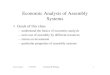 Economic Analysis of Assembly Systems - MIT ......Economic Analysis of Assembly Systems • Goals of this class – understand the basics of economic analysis – unit cost of assembly
