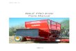 BALE PRO 8100 Parts Manual - Home | Highline Manufacturing...4.2 Hydraulic Flow Divider Valve (Part No. 33149) 5.0 Feed Roller Assembly (Part No. 49506) 6.0 Bale Deflector Assembly