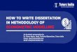 How to write dissertation in methodology of econometric modelling