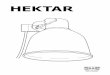 HEKTAR - IKEA · 2015. 11. 2. · Ak sa vonkajší prívodný kábel svietidla poškodí, vymeniť ho môže výlučne výrobca alebo jeho servisných technik, resp. po-dobne kvalifikovaná