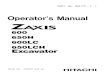 HITACHI ZAXIS 600LC EXCAVATOR Operator manual