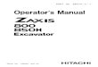 HITACHI ZAXIS 800 EXCAVATOR Operator manual