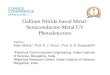 Gallium Nitride based Metal- Semiconductor-Metal UV ......Gallium Nitride based Metal-Semiconductor-Metal UV Photodetectors Authors: Arjun Shetty1, Prof. K. J. Vinoy1, Prof. S. B