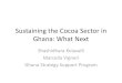 Sustaining the Cocoa Sector in Ghana: What Nextgssp.ifpri.info/files/2011/10/cocoa-seminar.pdfShashidhara Kolavalli Marcella Vigneri Ghana Strategy Support Program Cocoa in Ghana •Significant