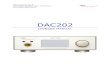 manualDAC202A4hoch - DiscoveryHiFi · 2011. 4. 14. · 15 Operation, Installation 26 Software Installation 27 Software Setup 29 Technical Data ... 2001 Introduction of the MEDEA,
