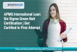 [SAMPLE QUESTION] APMG International Lean Six Sigma Green Belt Certification