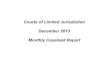 Courts of Limited Jurisdiction December 2013 Monthly ...December 2013 Monthly Caseload Report Courts of Limited Jurisdiction Glossary 3 Interpreting Court Listings 12 Cases Filed 13