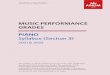 ABRSM Music Performance Grades...3 Performance Grades 3. Piano Performance Grades syllabus S electing repertoire Number of pieces: Candidates present four pieces in one continuous