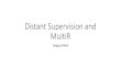 Distant Supervision and MultiR - IIT Delhi · 2017. 3. 7. · Steve Jobs founded Apple Apple was founded by Steve Jobs X1 X2 1 CEO-Of Steve Jobs is the CEO of Apple X3 founder CEO-of