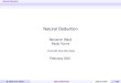 Natural Deduction - GitLab 2020. 5. 22.¢  Natural Deduction Natural deduction proofs Proof line De¯¬¾nition