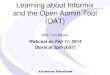 and the Open Admin Tool (OAT) - Advanced DataTools 2/11/2014 ¢  ¢â‚¬¢ Go into /OAT/Apache_2.4.2/htdocs