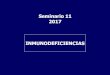 Seminario 11 2017 INMUNODEFICIENCIAS · 2018. 11. 13. · Seminario 11 2017 INMUNODEFICIENCIAS. Primarias (IDP): - alteraciones genéticas - comprende más de 100 entidades diferentes