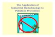 The Application of Industrial Biotechnology to Pollution …...Industrial Biotechnology • The application of life sciences in conventional manufacturing. • It uses genetically