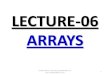 LECTURE-06 ARRAYS - KUET · 2021. 1. 24. · LECTURE-06 ARRAYS PINGKI DATTA, LECTURER, DEPARTMENT OF CIVIL ENGINEERING, KUET. 1. PINGKI DATTA, LECTURER, DEPARTMENT OF CIVIL ENGINEERING,