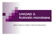UNIDAD 3. Nutrición microbianadepa.fquim.unam.mx/amyd/archivero/9MetabolismoMicrobiano... · 2014. 3. 13. · UNIDAD 3. Nutrición microbiana METABOLISMO MICROBIANO ! ... unidad