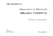 Model 7500FO Operator’s Manual - Nonin · 2020. 1. 6. · Nonin® reserves the right to make changes and improvements to this manual and the products it describes at any time, without