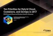 Ten Priorities for Hybrid Cloud, Containers, and DevOps in 2017p2zk82o7hr3yb6ge7gzxx4ki-wpengine.netdna-ssl.com/wp...2017 Enterprise Management Associates, Inc. 2 Ten riorities for