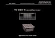 W-800 Transformer - Hitachi Rail STS...SM 6007 1000 Technology Drive, Pittsburgh, PA 15219 645 Russell Street, Batesburg, SC 29006 W-800 Transformer STS USA Part Numbers N1451469-0101