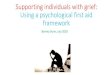 Supporting individuals with grief: Using a psychological first …complicatedgrief.columbia.edu/wp-content/uploads/2020/12/...Overview •Part 1: Understanding grief •Part 2: Supporting