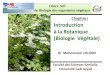Cours Introduction à la Botanique - F2School · PDF file 2020. 1. 5. · Botanique Morphologie Végétale Cytologie et Histologie Végétales Anatomie Végétale Reproduction et cycles
