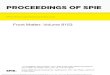 PROCEEDINGS OF SPIE · PDF file PROCEEDINGS OF SPIE Volume 8153 Proceedings of SPIE, 0277-786X, v. 8153 SPIE is an international society advancing an interdisciplinary approach to